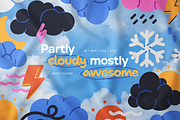 Clouds and weather vector set, an Object Illustration by My.Ordinarty (Thumbnail 1 of 9)
