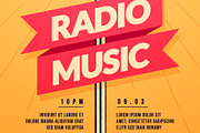 Retro Style Radio Or Concert Poster, an Object Illustration by Black White Mouse Design (Thumbnail 4 of 4)