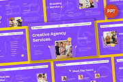 Purple Creative Agency Powerpoint, a Presentation Template by Aiyari Graphic (Thumbnail 1 of 5)