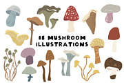 Mushroom Illustrations, a Food Illustration by Olive & Lu Paper (Thumbnail 2 of 3)