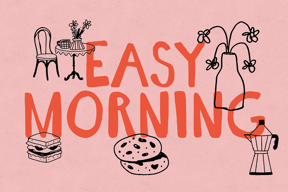 Easy Morning. Handwritten Font, a Handwritten Font by dicreate (Photo 12 of 13)