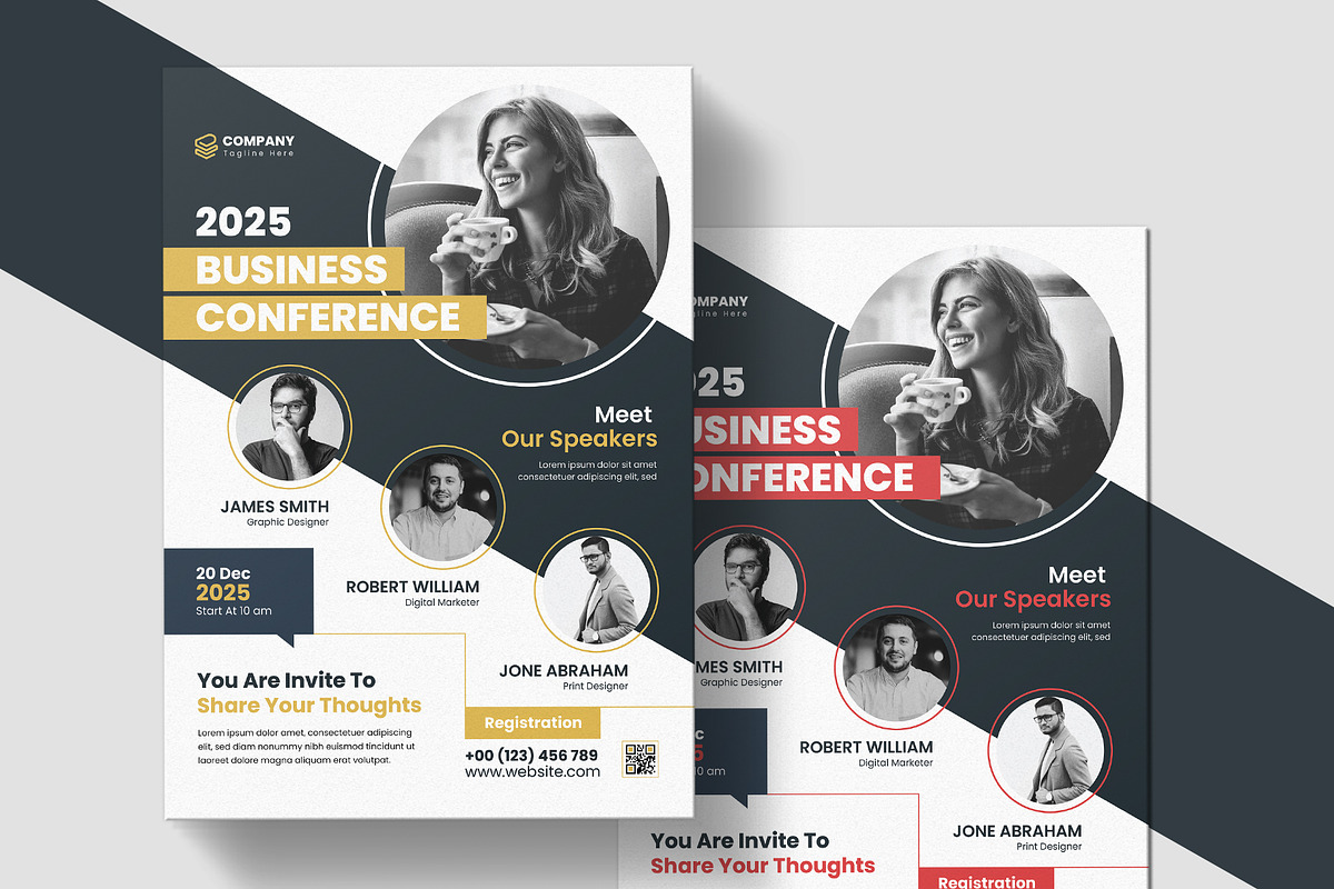 Conference Flyer Template, a Flyer Template by Pixelpick (Photo 2 of 2)