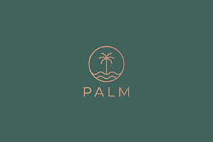 Palm Logo Nature Beach Island Tropic, a Branding & Logo Template by Signatoro