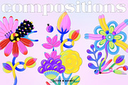 Artsy Flora - Contemporary Flowers, a Decorative Illustration by Leila Divine (Thumbnail 7 of 15)