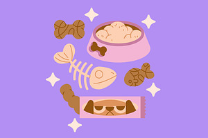 Pet Food Asset Illustration, an Animal Illustration by graphicook