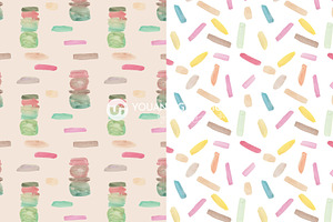 Candy Bar Watercolor Patterns