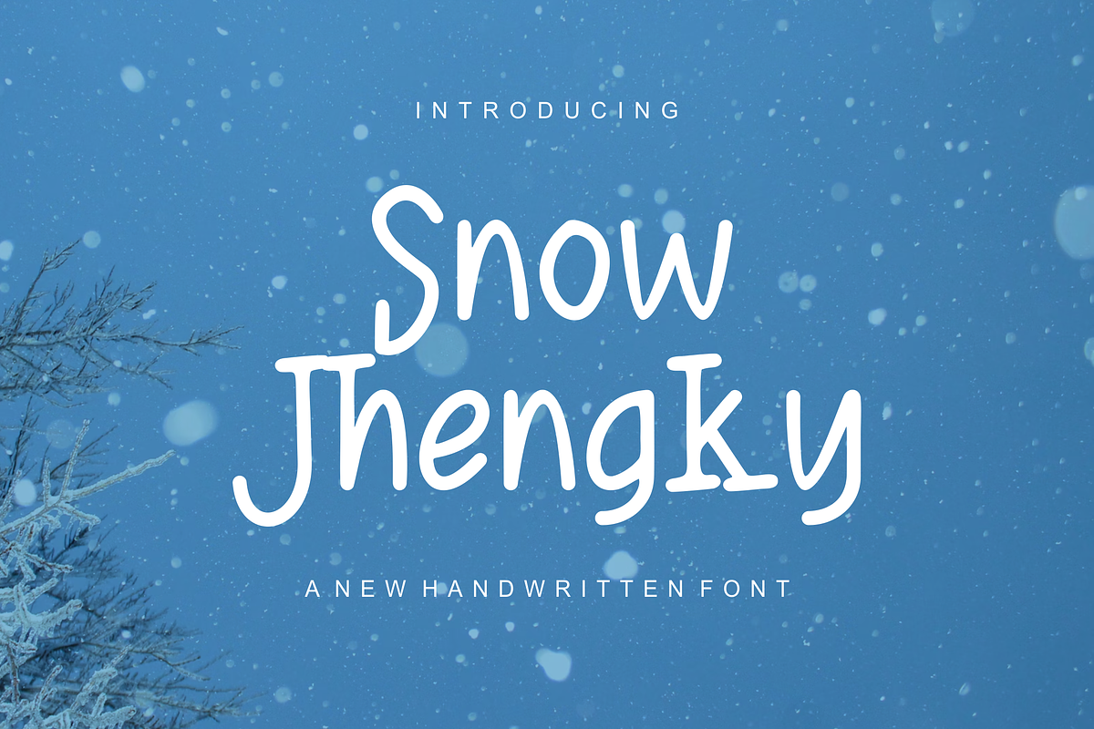 Snow Jhengky - Font, a Handwritten Font by artchiles_design (Photo 1 of 5)