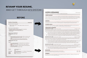 Pink ATS Resume Template Google Docs