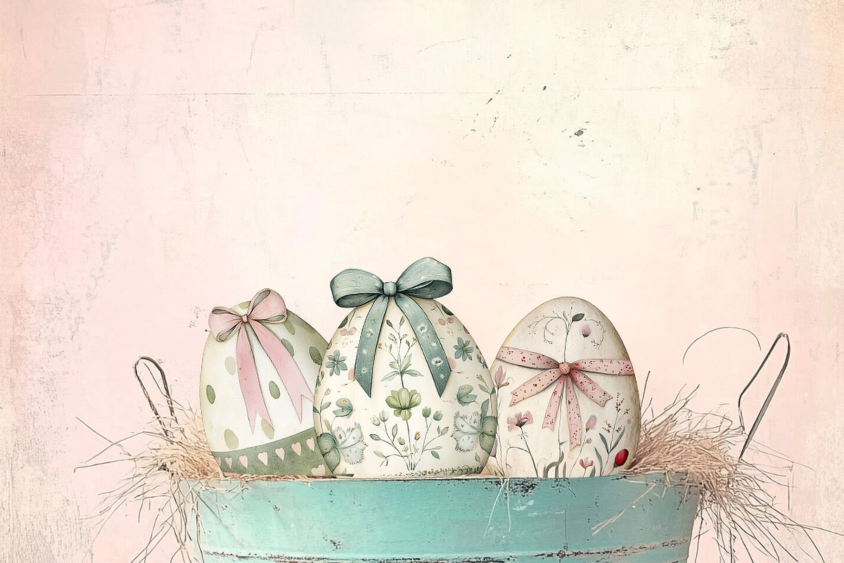 Easter Eggs With Bow Design Clipart, a Decorative Illustration by Fusion Dream (Photo 4 of 10)