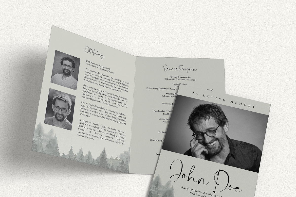 Funeral Program Template Set I Canva, an Invitation Template by The Social Stuff (Photo 7 of 10)