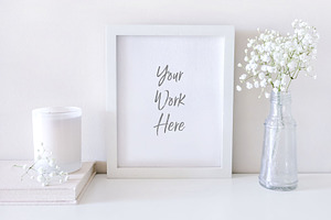 All White Frame Mockup