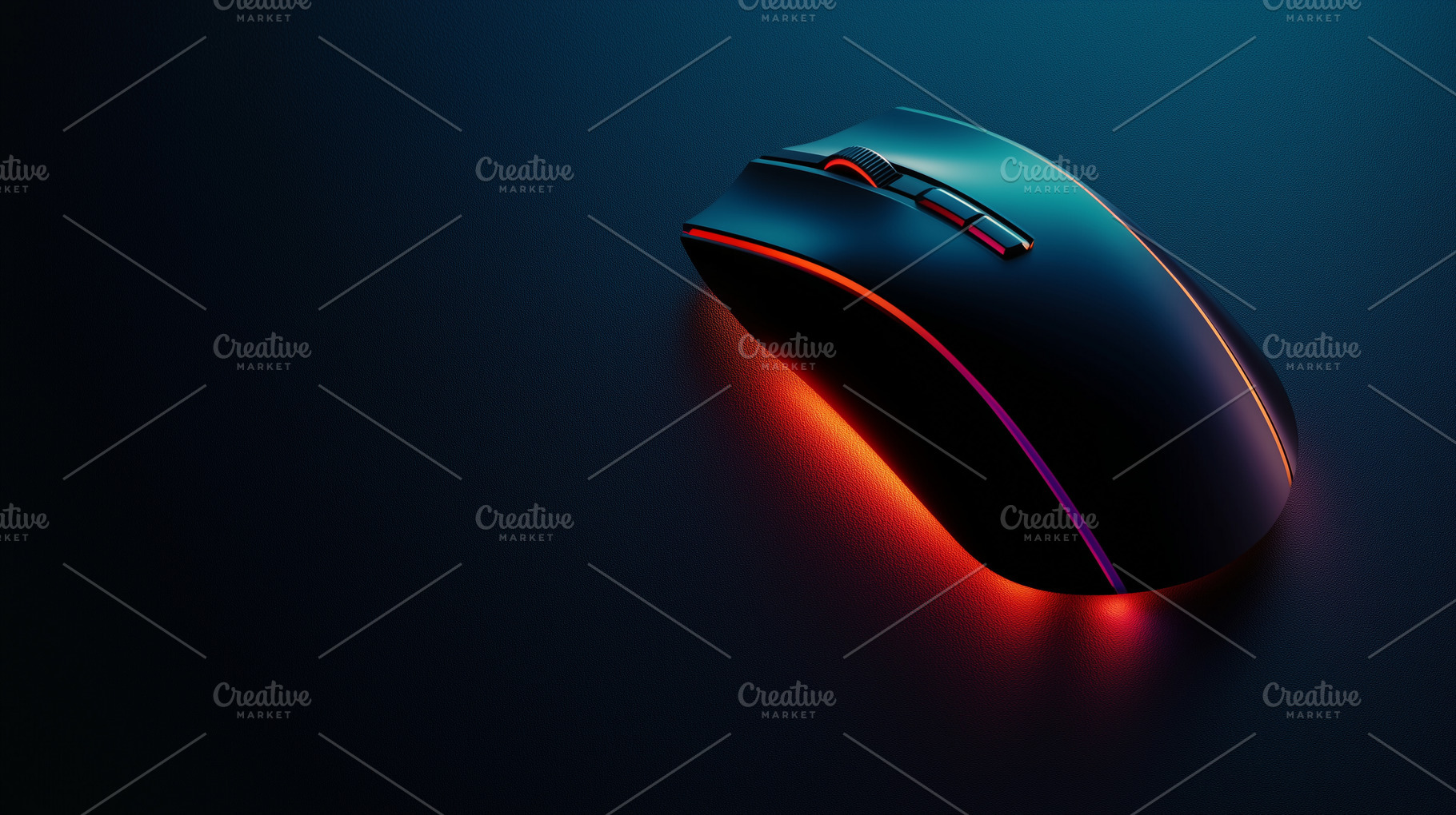 Modern gaming mouse with red LED, a Technology Photo by MistyDay