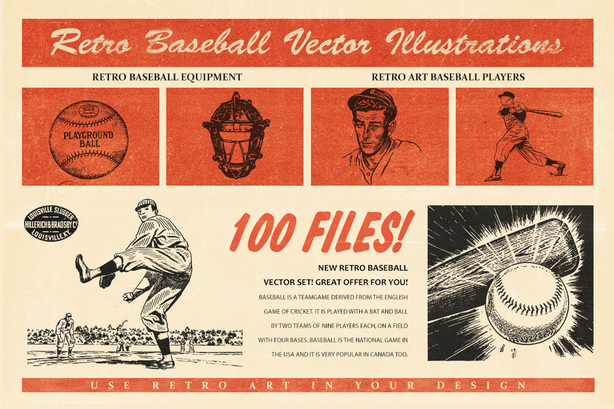 Retro Baseball Hit, an Illustration by Retro Machine (Photo 2 of 12)