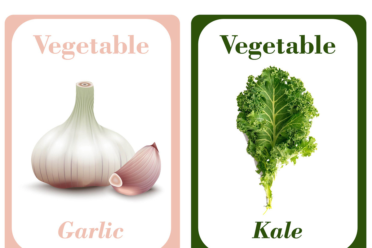 Vegetable Flash Cards for Kids, a Card Template by DigitalsDesigns (Photo 4 of 4)