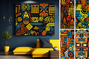 81 African Abstract Seamless Pattern