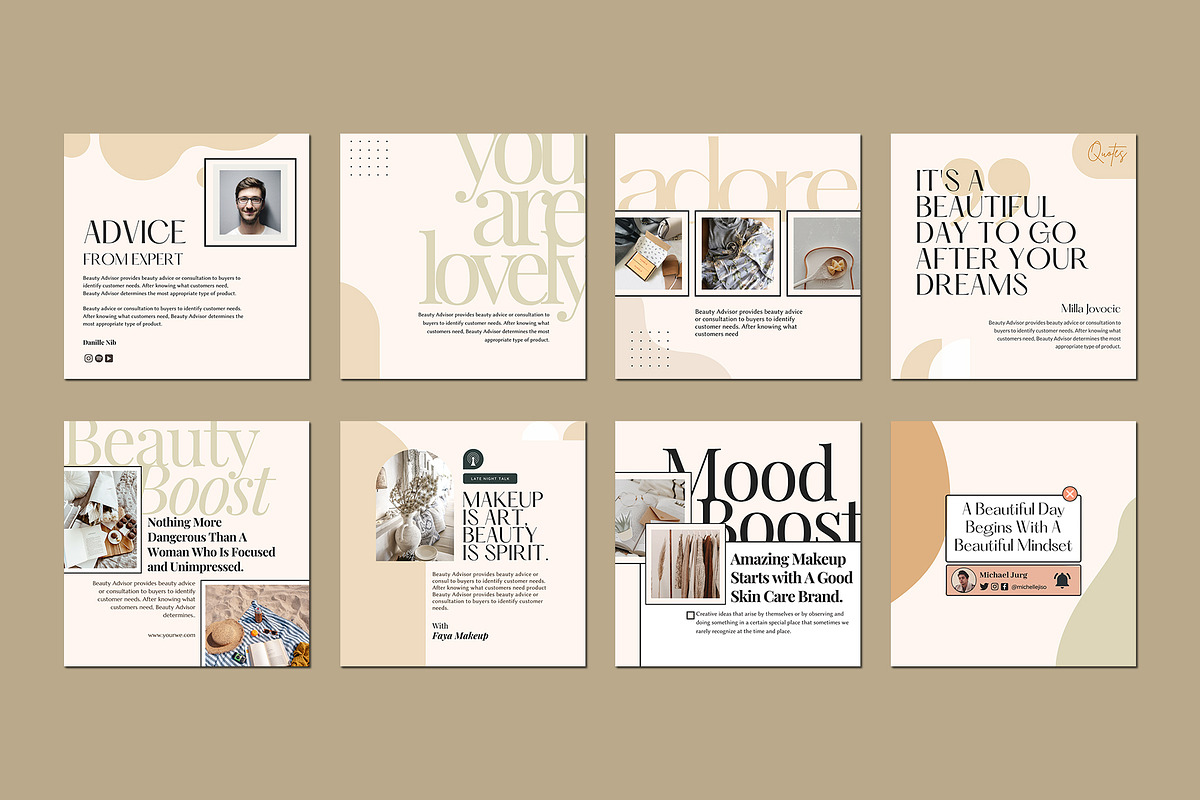 Insta Beauty Series Canva, a Social Media Template by Analogi Studio