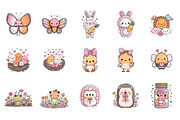 Hello spring cuties clipart - Spring, an Illustration by SinaCreation (Thumbnail 2 of 11)