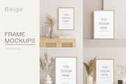Frame Mockup Kit Beige, a Product Mockup by MockupsMarket (Thumbnail 6 of 9)