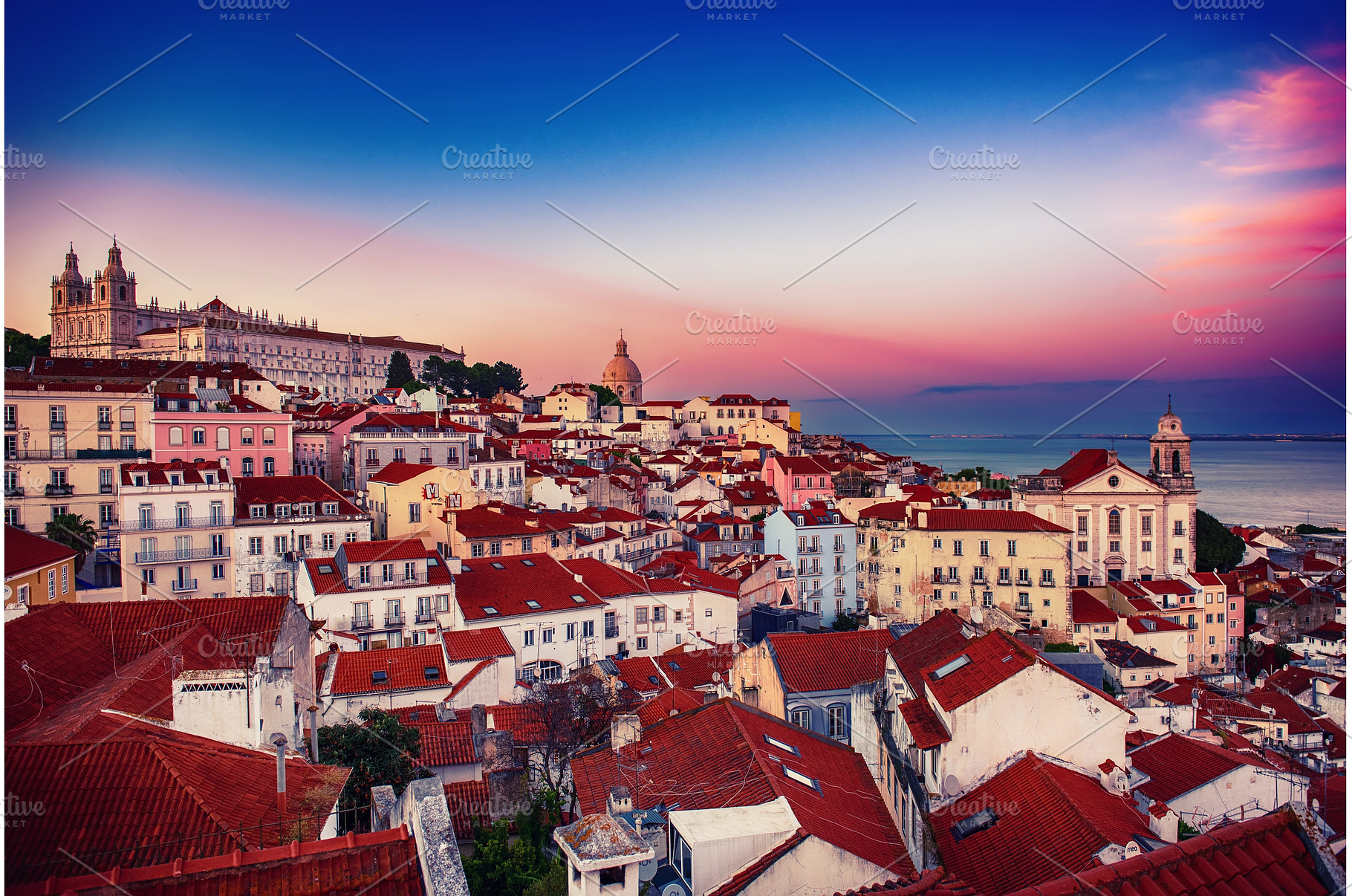Panoramic View Of Downtown Lisbon, an Architecture Photo by Nature and travel