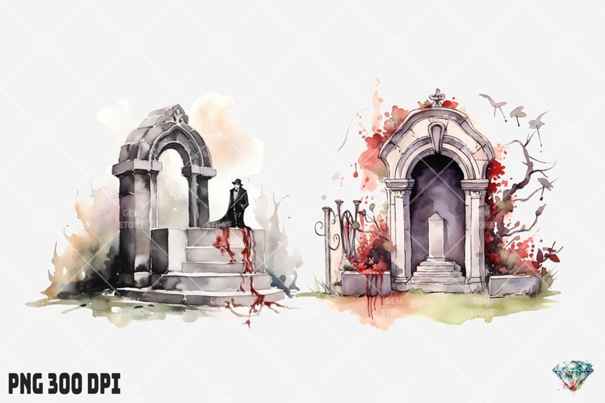 Dracula's Grave Halloween, an Illustration by Gemstone (Photo 11 of 12)