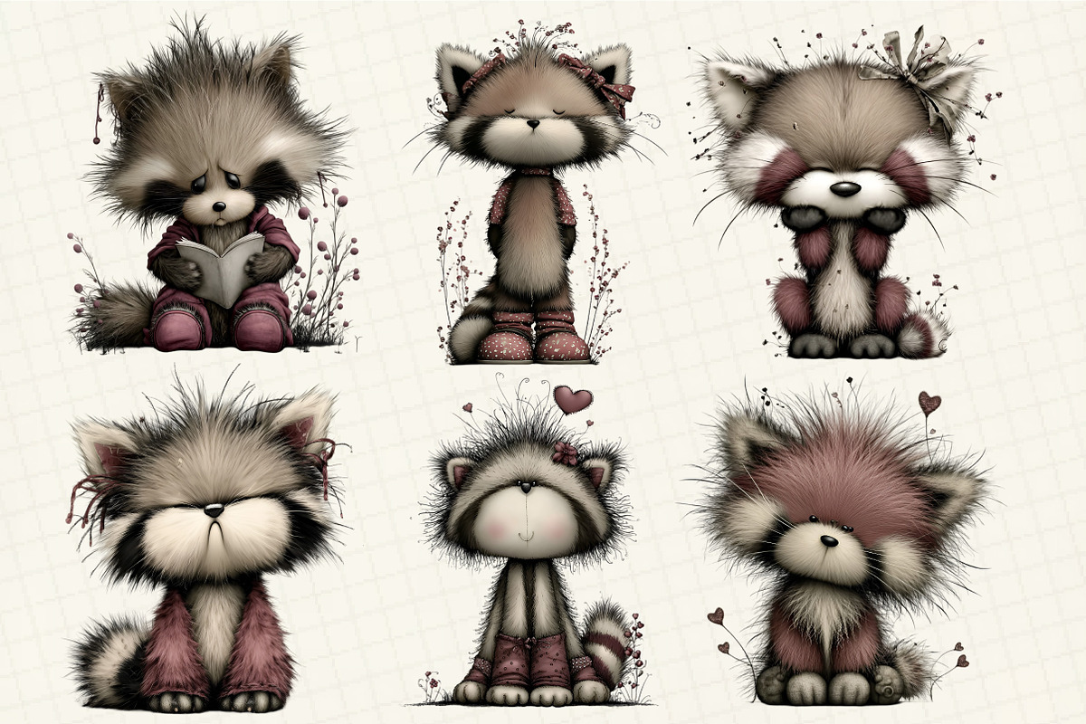 Red Panda with Emotion Clipart, an Illustration by DreamCafeArt (Photo 4 of 8)
