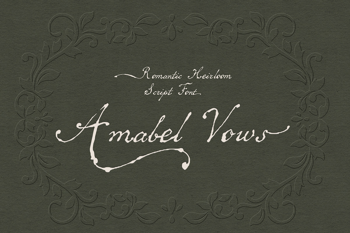 Amabel Vows: Romantic Script Font, a Script Font by Mneme (Photo 1 of 9)
