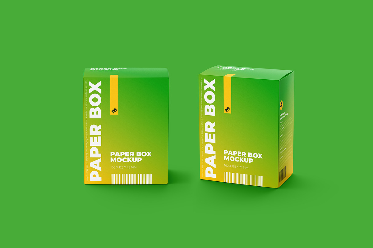 Paper Box Mockup 160x125x75, a Packaging Mockup by easymock (Photo 6 of 11)