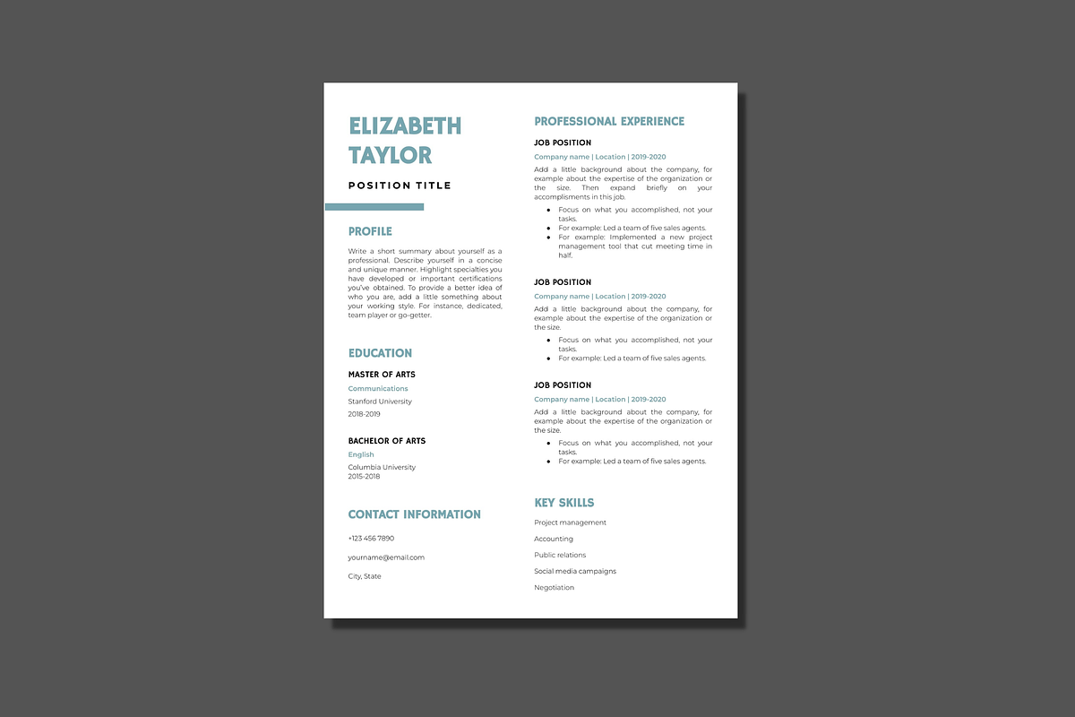 30+ Resume Bundle for Google Docs, a Resume Template by DesignStudioTeti (Photo 9 of 10)