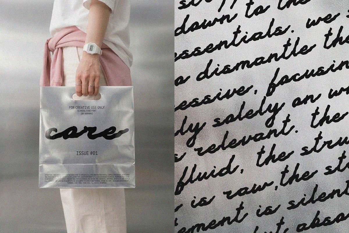 Scandal Code Textured Script Font, a Script Font by AnMark (Photo 9 of 12)