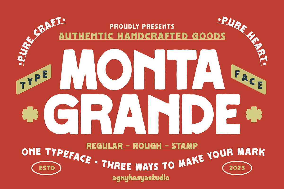 Monta Grande - Vintage Bold Display, a Sans Serif Font by agnyhasyastudio (Photo 1 of 11)