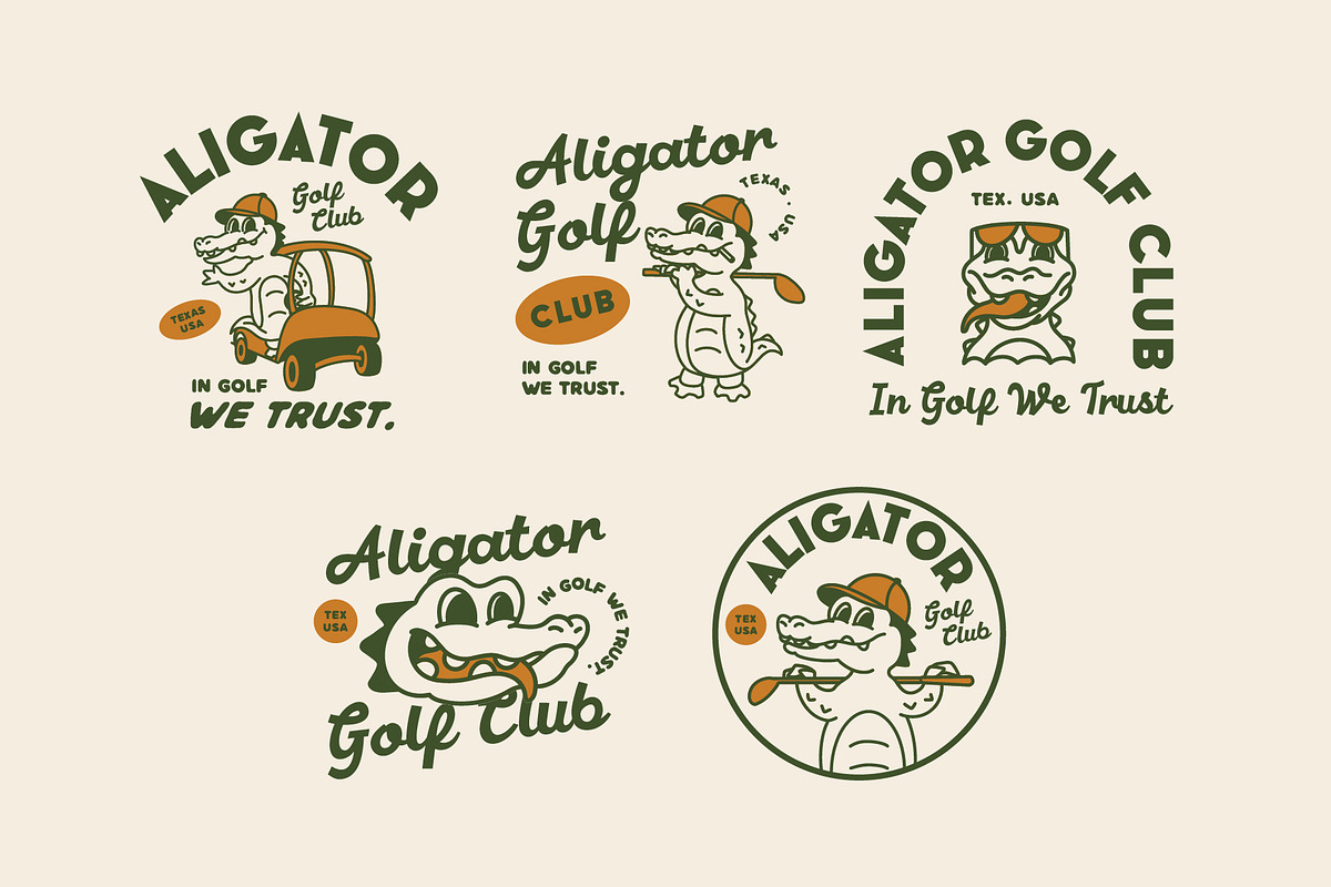 Golf Mascot Illustration Pack, a Sport Illustration by Skilline Supply Co. (Photo 6 of 11)