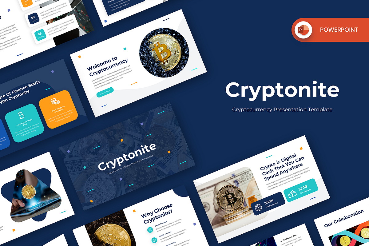 Cryptocurrency PowerPoint Template, a Presentation Template by Biwarastudio (Photo 1 of 6)