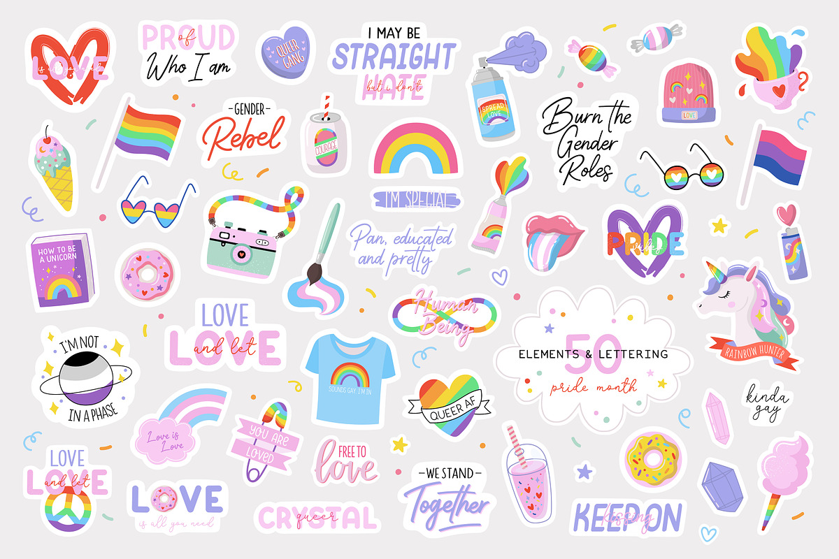 LGBTQ Pride, a Decorative Illustration by Inky Reindeer (Photo 3 of 10)