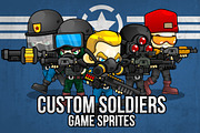 Custom Soldiers - Game Sprites, an Illustration by pzUH (Thumbnail 1 of 7)