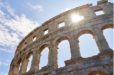 Ancient Roman amphitheater arena, an Architecture Photo by Oleksandr Berezko