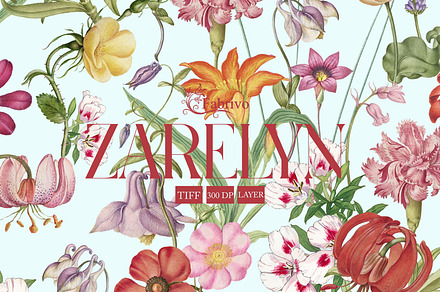 ZARELYN Floral Seamless pattern