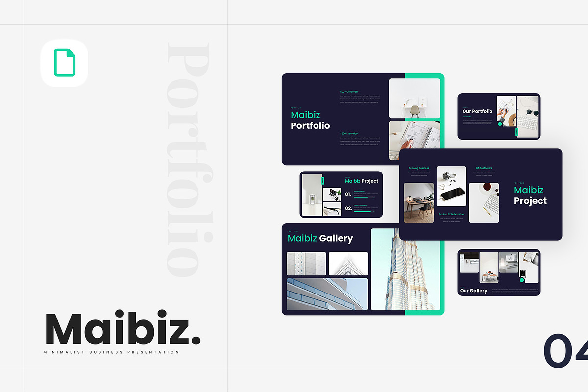 Maibiz – PowerPoint Template, a Presentation Template by Ermedia Studio (Photo 5 of 8)