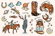 Cosmic Cowgirl – Illustrations, an Illustration by Pony Gold Studio (Thumbnail 3 of 6)