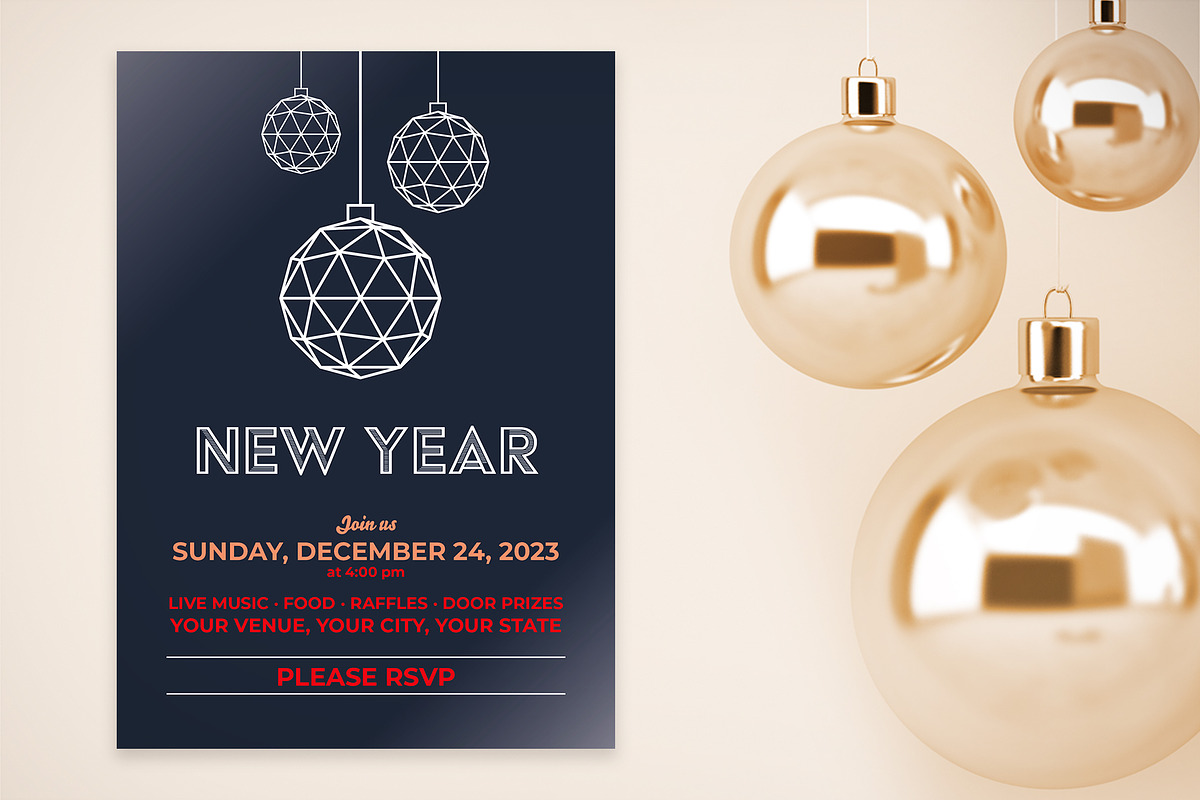 Christmas Event Invitation Set, an Invitation Template by McLittle Stock (Photo 4 of 4)