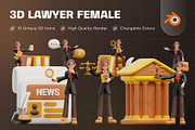 Lawyer Female 3D Illustration Pack, a Characters & Person 3D Model by Tempcraft (Thumbnail 1 of 5)