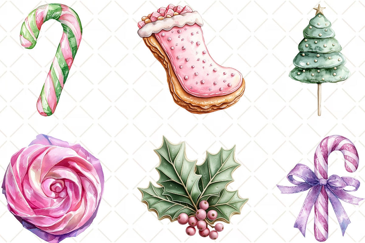 Pastel Christmas Cookies Candy, an Illustration by Black Bird Studio (Photo 5 of 6)