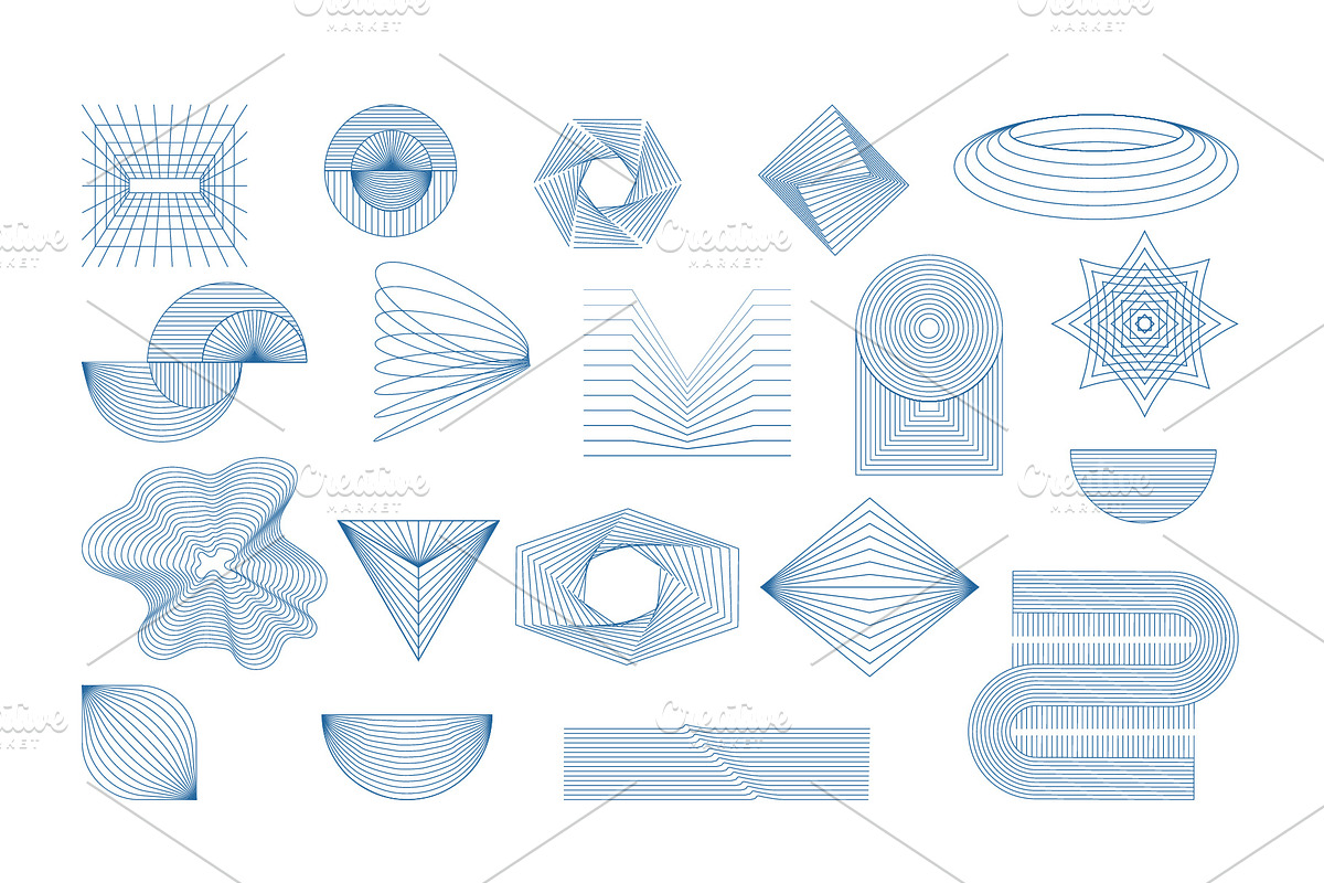 Mid-Century Retro Spiral Shapes, an Object Graphic by Boo Guevara Shop (Photo 3 of 4)