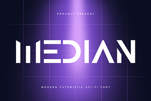 Median - Futuristic Sci-fi Font, a Sans Serif Font by Hamz Studio