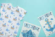 Baby Shower set for little sailors, an Animal Illustration by Samsonchik Store (Thumbnail 5 of 6)