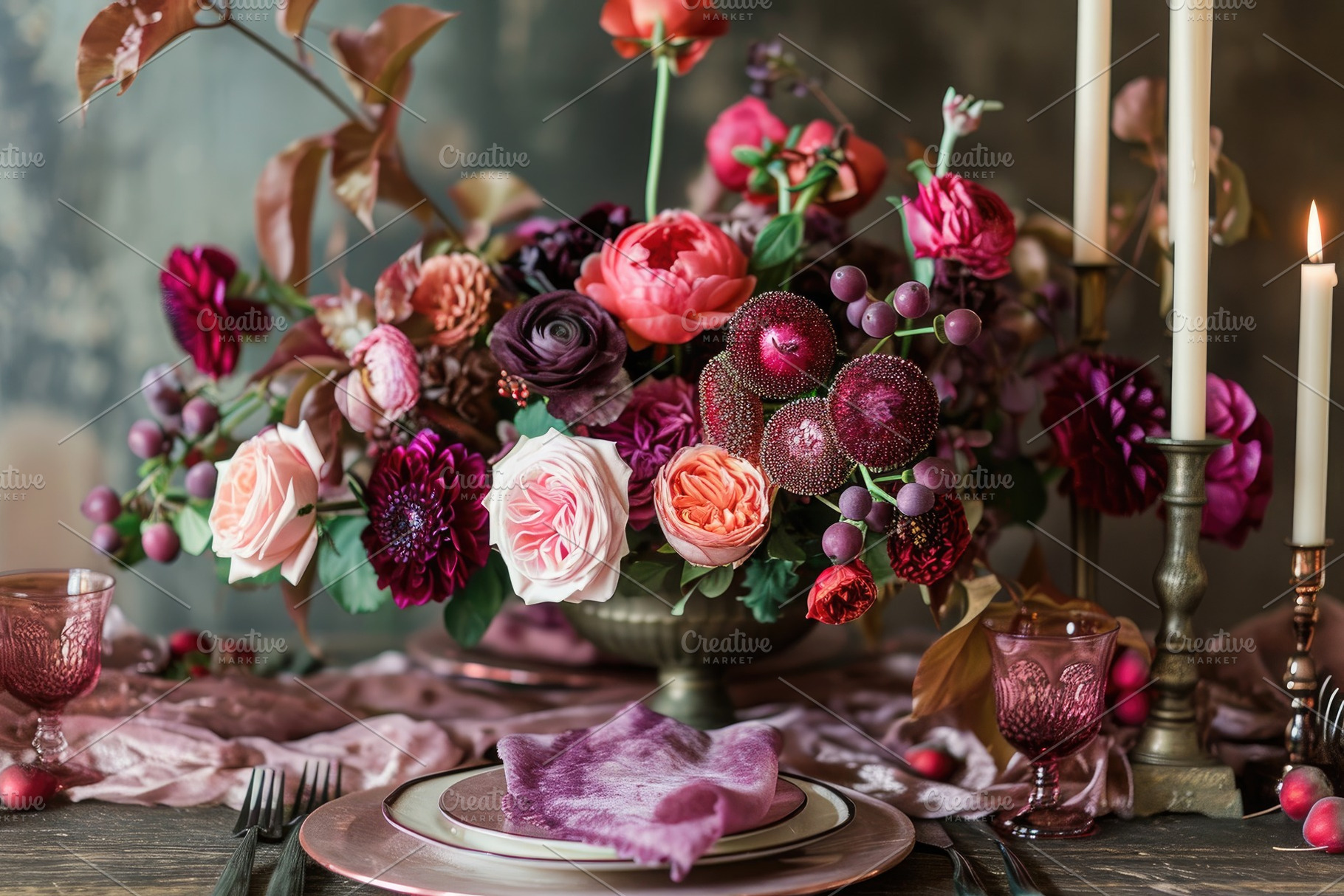 A beautifully arranged vase filled w, a Photo by Iftikhar Alam