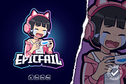 Epic Fail Crying Gamer Girl Logo, a Branding & Logo Template by tkzgraphic (Thumbnail 1 of 2)