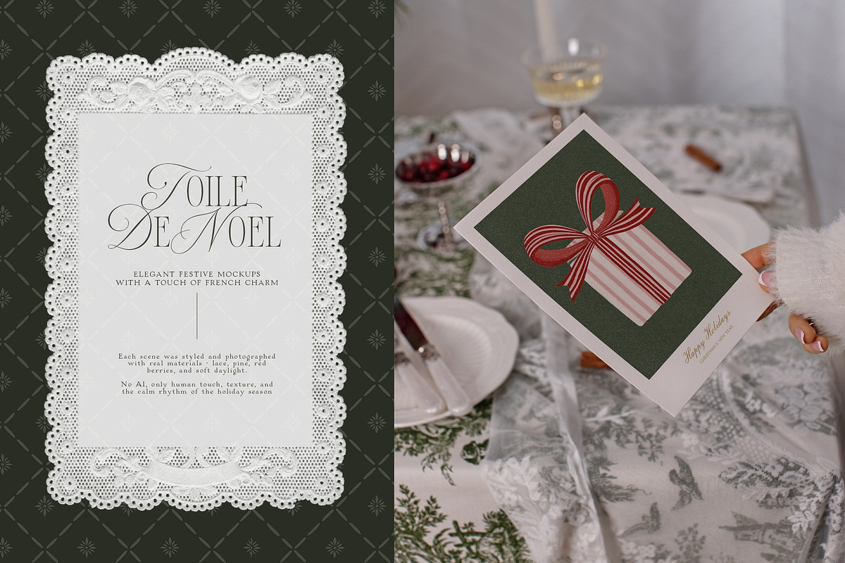 Toile De Noel Christmas Mockup, a Household Mockup by Muse Mockups (Photo 15 of 16)