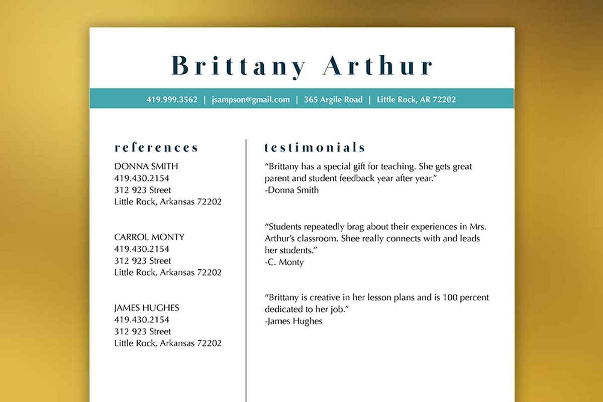 Modern Resume Template, a Resume Template by Scribbled Napkin Design (Photo 4 of 4)