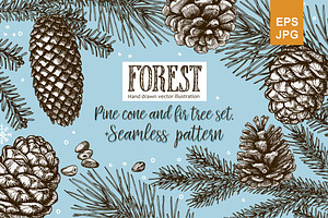 Vector fir branches