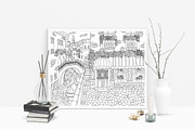 Cities coloring set - 12 pages, a Graphic by Lana Samokhina (Thumbnail 6 of 14)